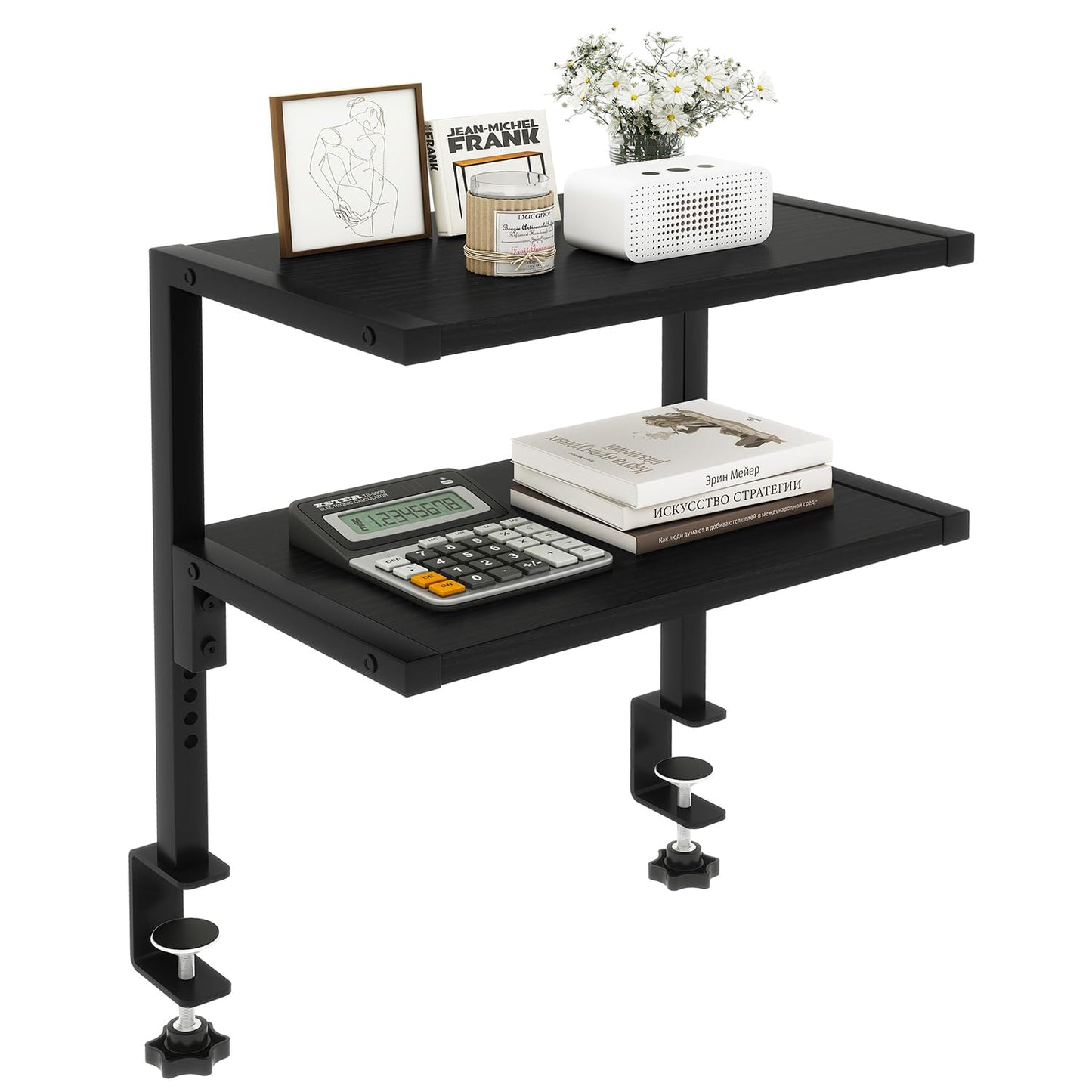 IBUYKE Clamp on Desk Organizer Shelf,Desk Extender Shelves TMZ007B