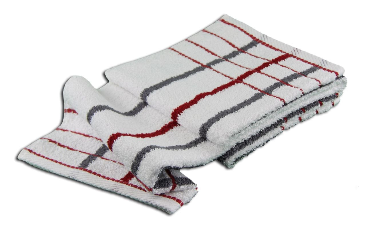 Gözze - Beach Towel, Set of 2, 100% Cotton, Berlin, Striped, 50 x 100 cm - Bordeaux/Anthracite