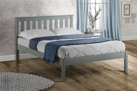 Birlea Denver Low End Bed, Wood, Grey, Double