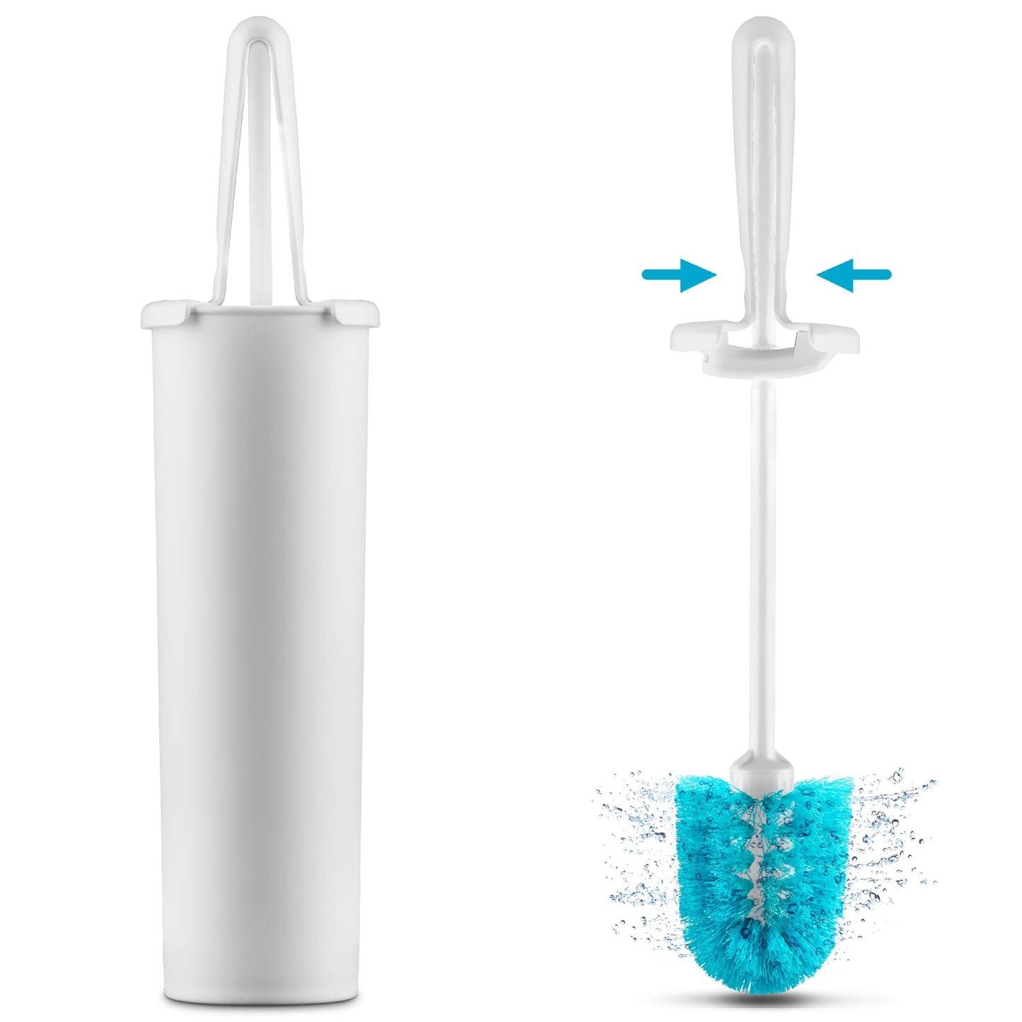 Dreamfarm Spindry | Quick Drying Toilet Brush & Holder | White