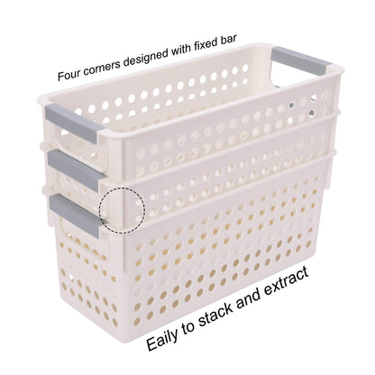 JAKAGO Small Plastic Storage Baskets Kitchen Cupboards Organiser Baskets