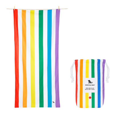 Dock & Bay Quick Dry Beach Towel - Summer - Rainbow Skies, Large