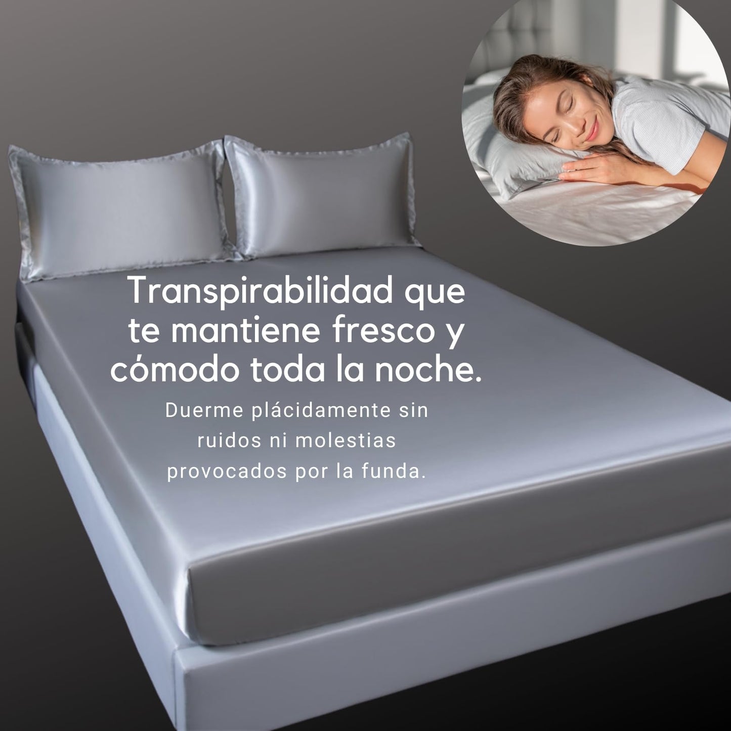 QWell® Mattress Protector | Breathable Cover with Zip | Up to 30 cm Height | Protects Against Mites, Dust, Sweat | Anti-Allergic | Not Waterproof