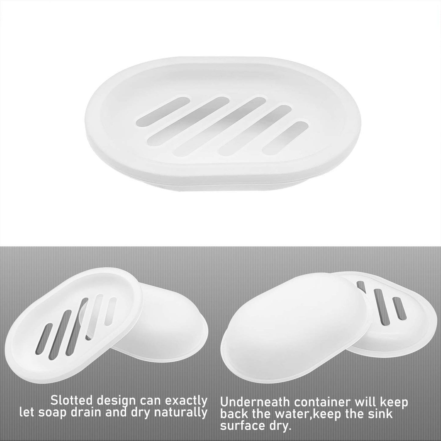 MaxHold No-Drilling/Suction Cup Soap Dish - Vaccum System - Stainless Steel Never Rust - for Bathroom & Kitchen