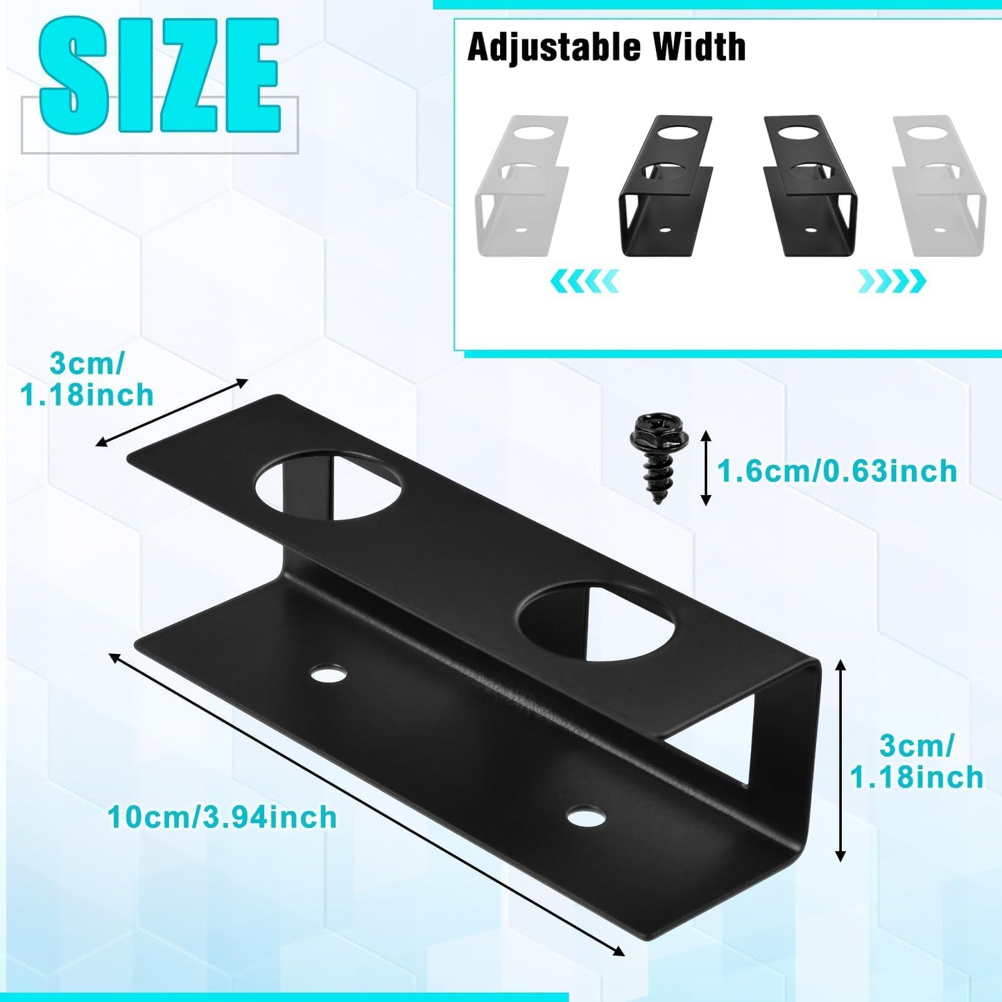 LEONTOOL Under Desk Laptop Mount and Shelf, Metal Under Desk Shelf Holder with Screws