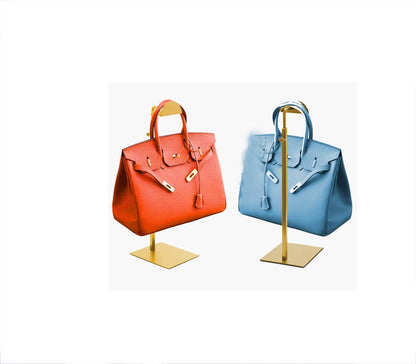 2 Pack Gold Purses Single Hook Handbag Rack Adjustable Height Display Stand Rack Large arc
