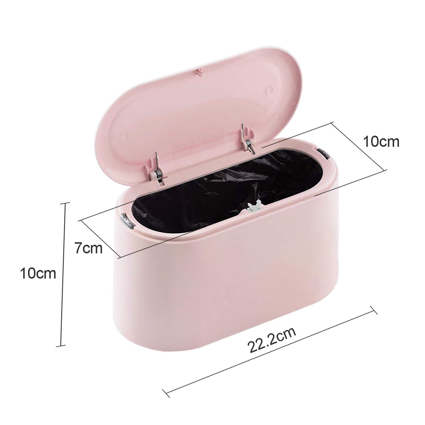 JEEZAO Office Desktop Paper Bin,Desk Trash Can with Lid, Mini Kids Table Waste Bin for Bedroom Bathroom,Storage Box for Pet Food