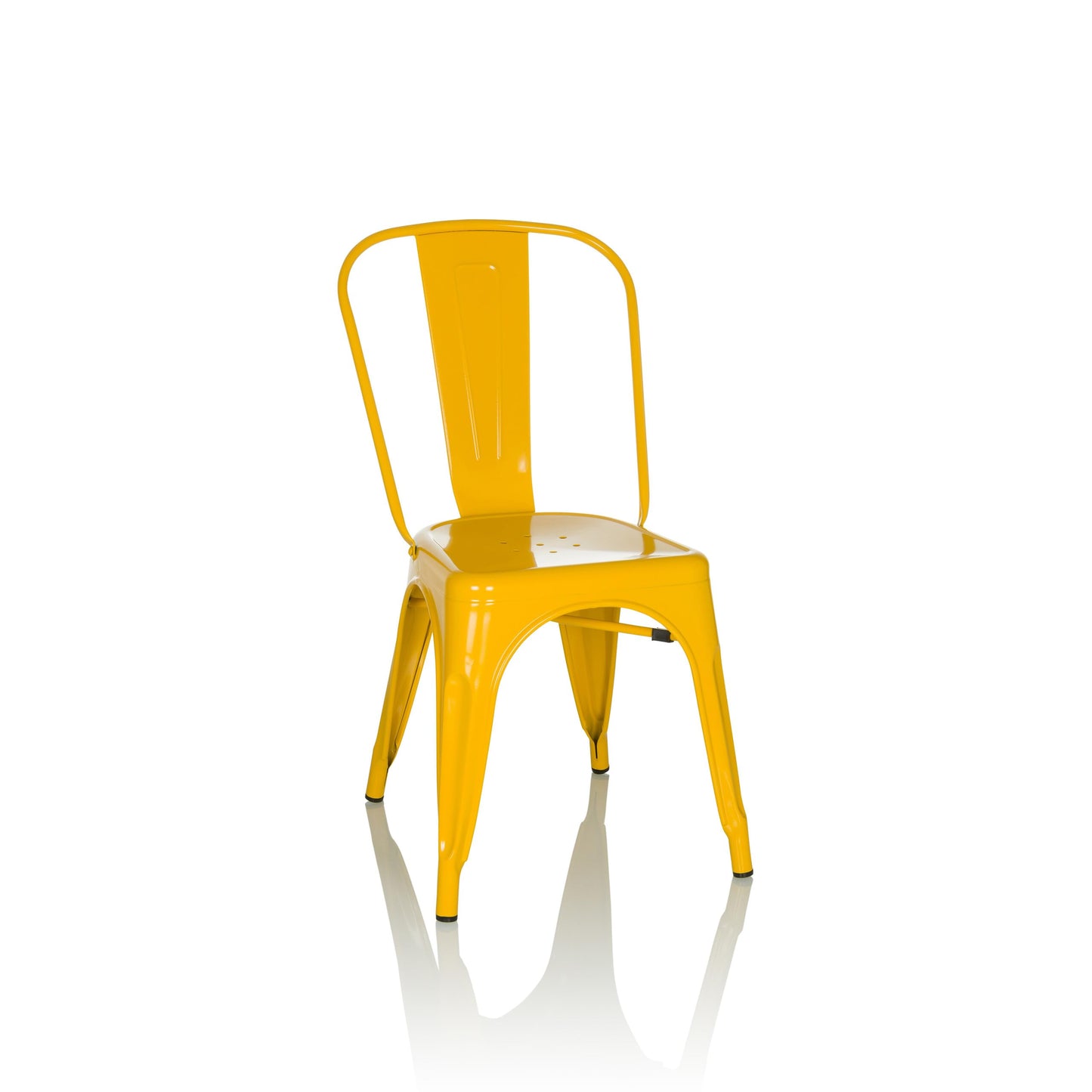 hjh OFFICE bistro chair VANTAGGIO COMFORT metal yellow chair in industry design, stackable, 645091