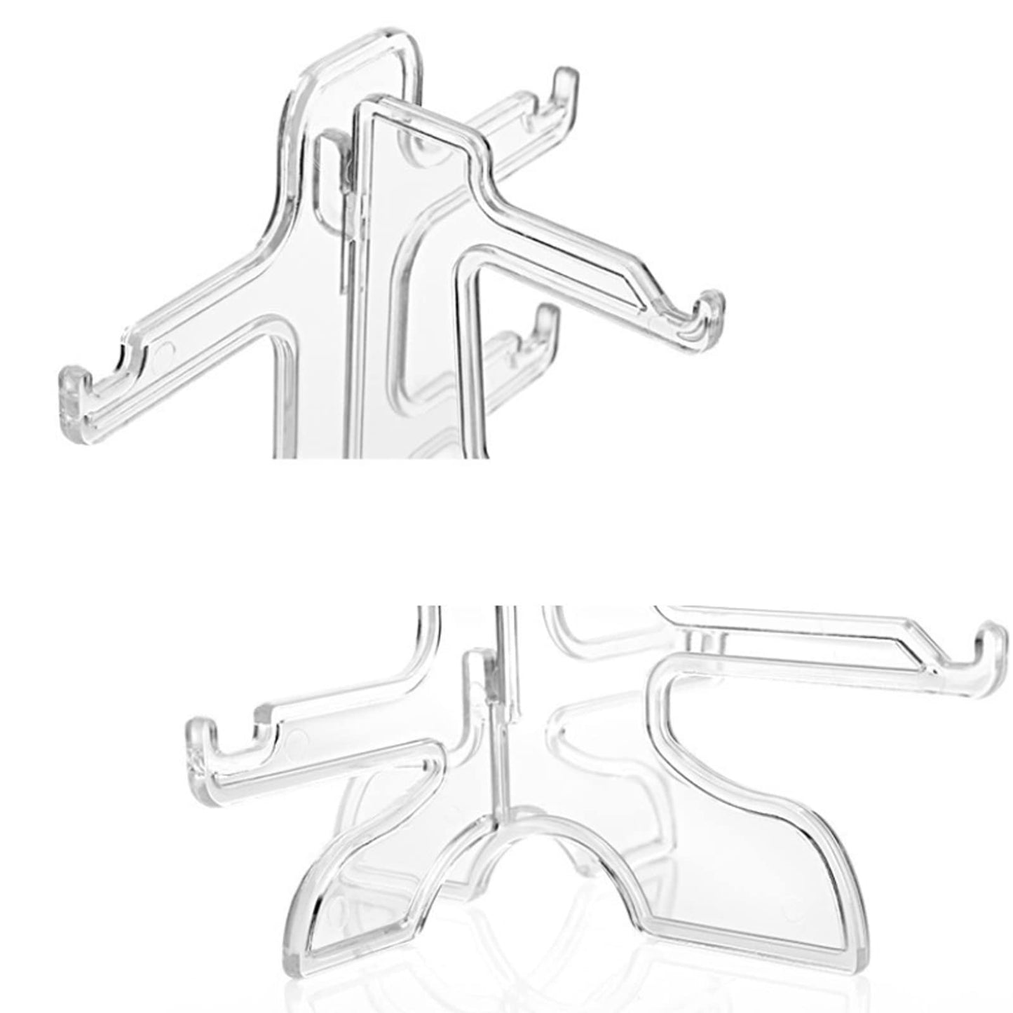 Pack of 2 Glasses Stands, Sunglasses Display, 5-Layer Glasses Storage Display Rack for Storage, Sunglasses, Myopia Glasses, Plan Mirror (Transparent)