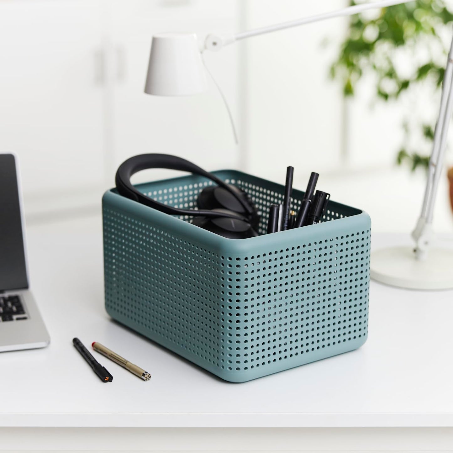 Rotho, Madei, storage box without lid 13 l, Plastic (PP) BPA-free, green, 13l (32,6 x 23,8 x 18,8 cm)