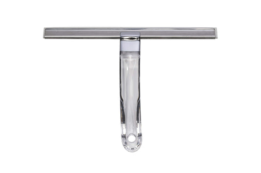 Croydex All Purpose Silicon Squeegee for Window, Glass, Shower Door, Car Windshield, Mirror, Includes Suction Hook, 256 mm rubber blade, Transparent
