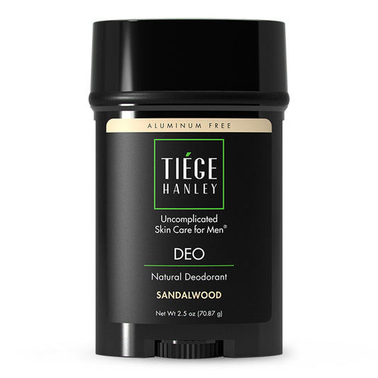 Tiege Hanley Natural Aluminum-Free Deodorant for Men | Sandalwood Scent | Long Lasting | All-day Odor Neutralizing | Sweat Absorbing | Moisture