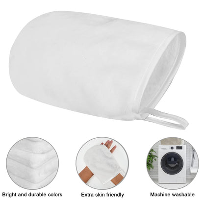 PHOGARY Pack of 10 Crystal Velvet Face Wash Mitts Set, Crystal Velvet Soft Face Mitts, Bath SPA Cloth, Reusable Makeup Remover Mitt Gloves, 15x21 cm