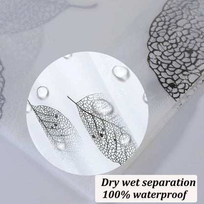 ruitao Shower Curtain for Bathroom, 100% PEVA Waterproof Anti-Mould Proof Resistant | Quick-Drying | Washable Bathroom Curtain