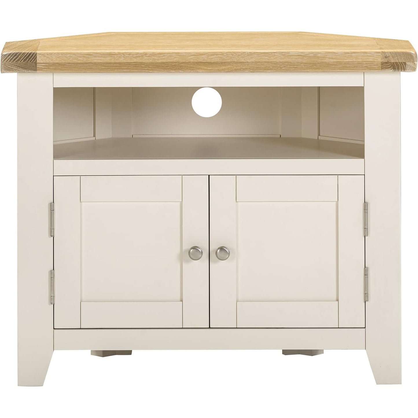 Seconique Windsor Corner Tv Unit in Ivory/Oak