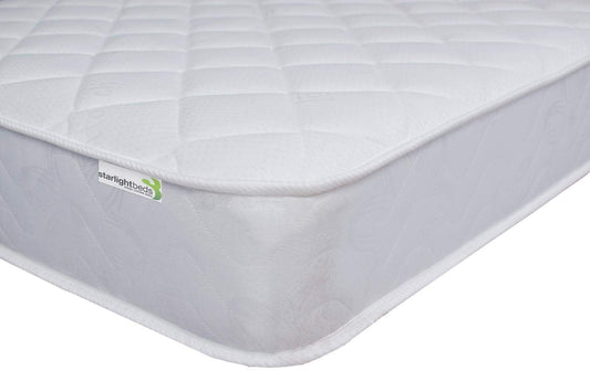 Starlight Beds Cooltouch Diamond Small Double Mattress, Value Hybrid Sprung with Memory Foam Layer, Plush, White, 18cm Deep (120cm x 190cm)