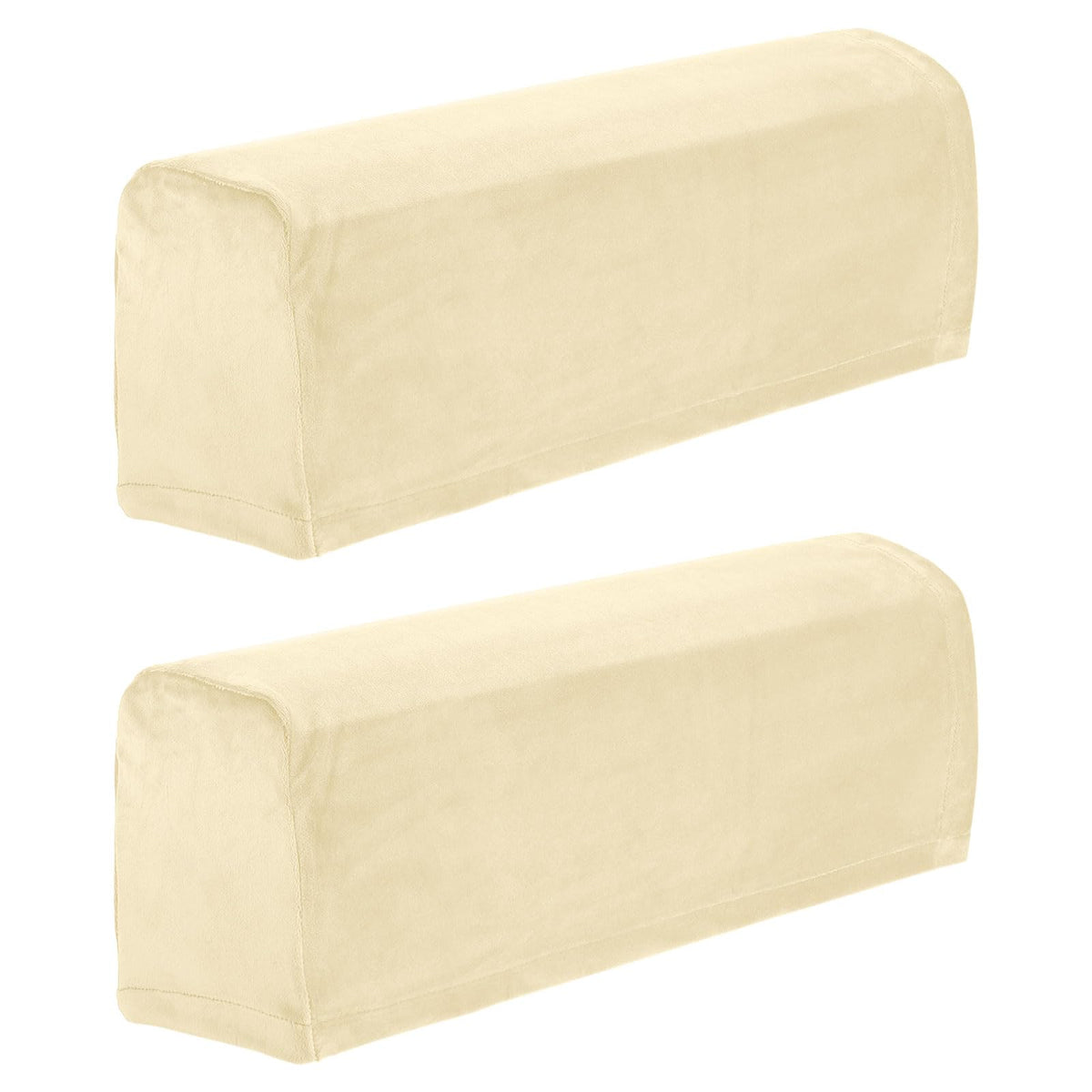 sourcing map Stretch Sofa Armrest Covers Light Yellow 2 Pcs