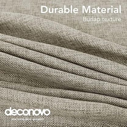 Deconovo Rectangle Water Resistant Table Cover Faux Linen Table Cloth for Outdoor 51x95in(130x240cm) Linen