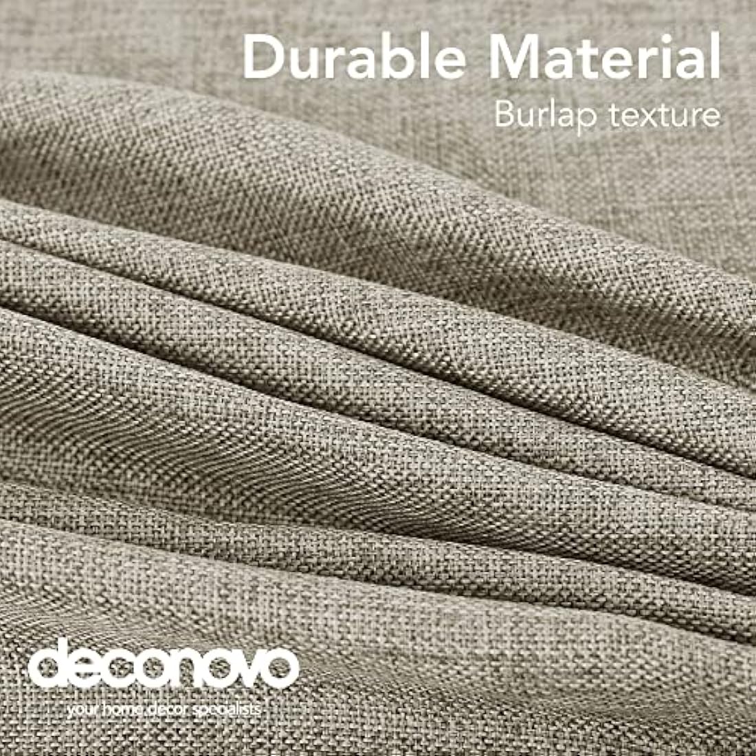 Deconovo Tablecloth Plain Wipeable Table Cover Faux Linen Tablecloth for Card Table 51x51in(130x130cm) Linen