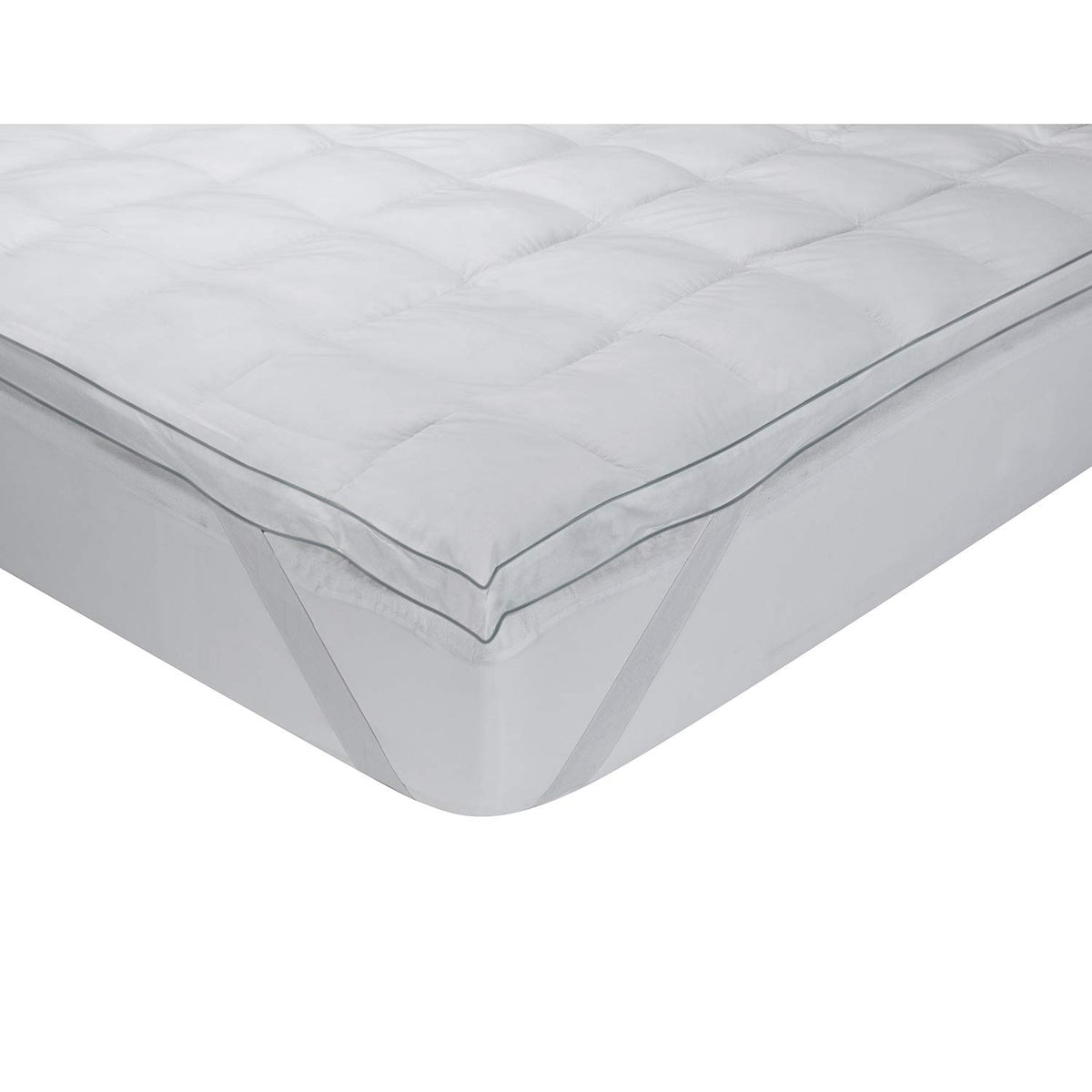 Classic Blanc Topper/Mattress Topper Goose Down extramullido, Cotton Cama 140-140 x 190 cm white