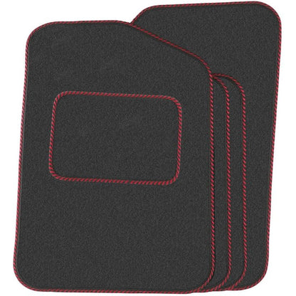 Precision 500 Logo On Black Car Mats For Fiat 500 2013-2020 Classic Silver Twist - SS Mats