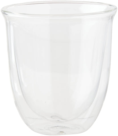 De'Longhi 5513296661-DLKC301 Delonghi DLKC301 Creamy Collection Double Walled Thermo Cappuccino Glasses, Set of 6, Dishwasher Safe,Clear, 270