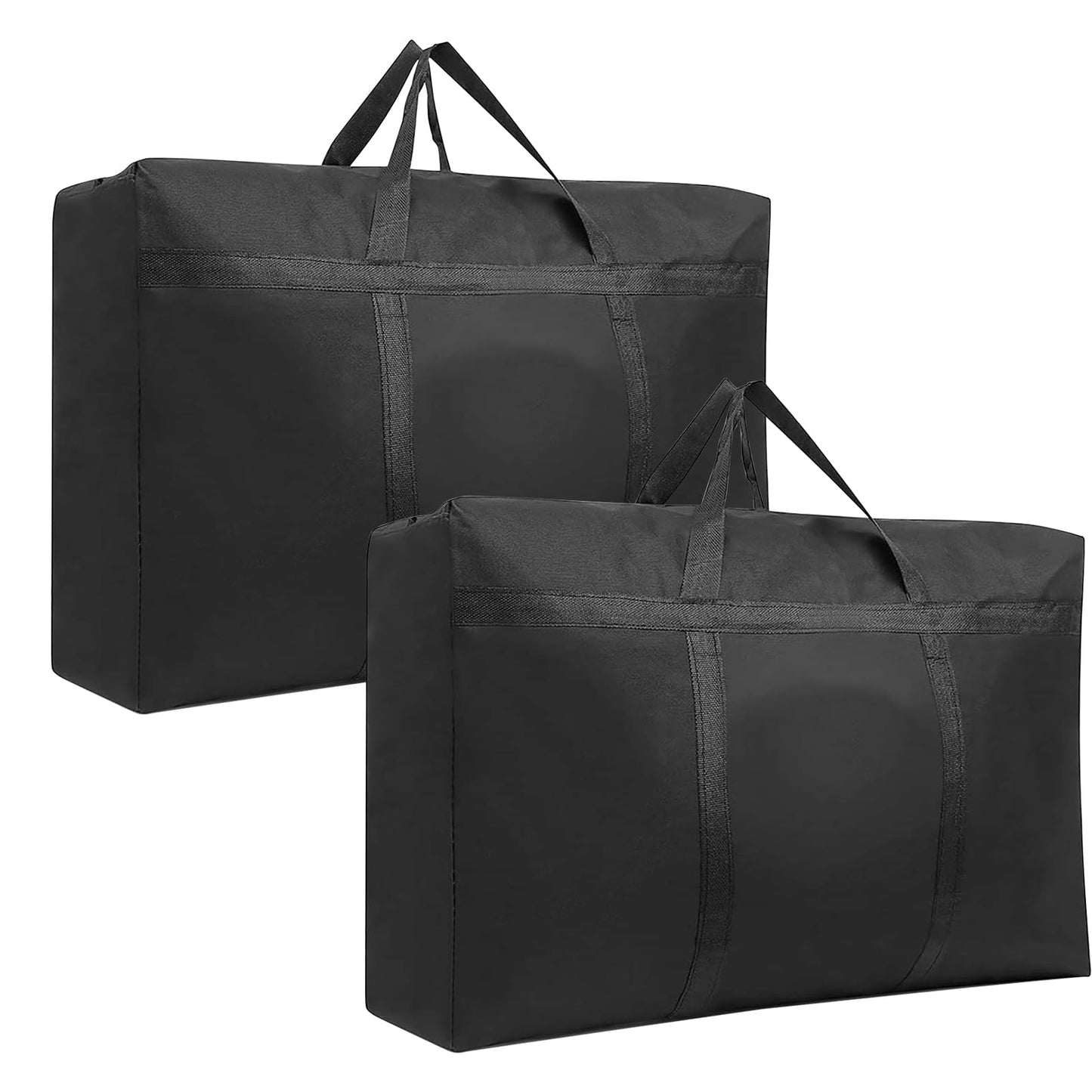 IETWATE 2PCS Large Storage Bags with Zips, 180L Moving Bags Extra Large Strong, Waterproof Clothes Storage Bag