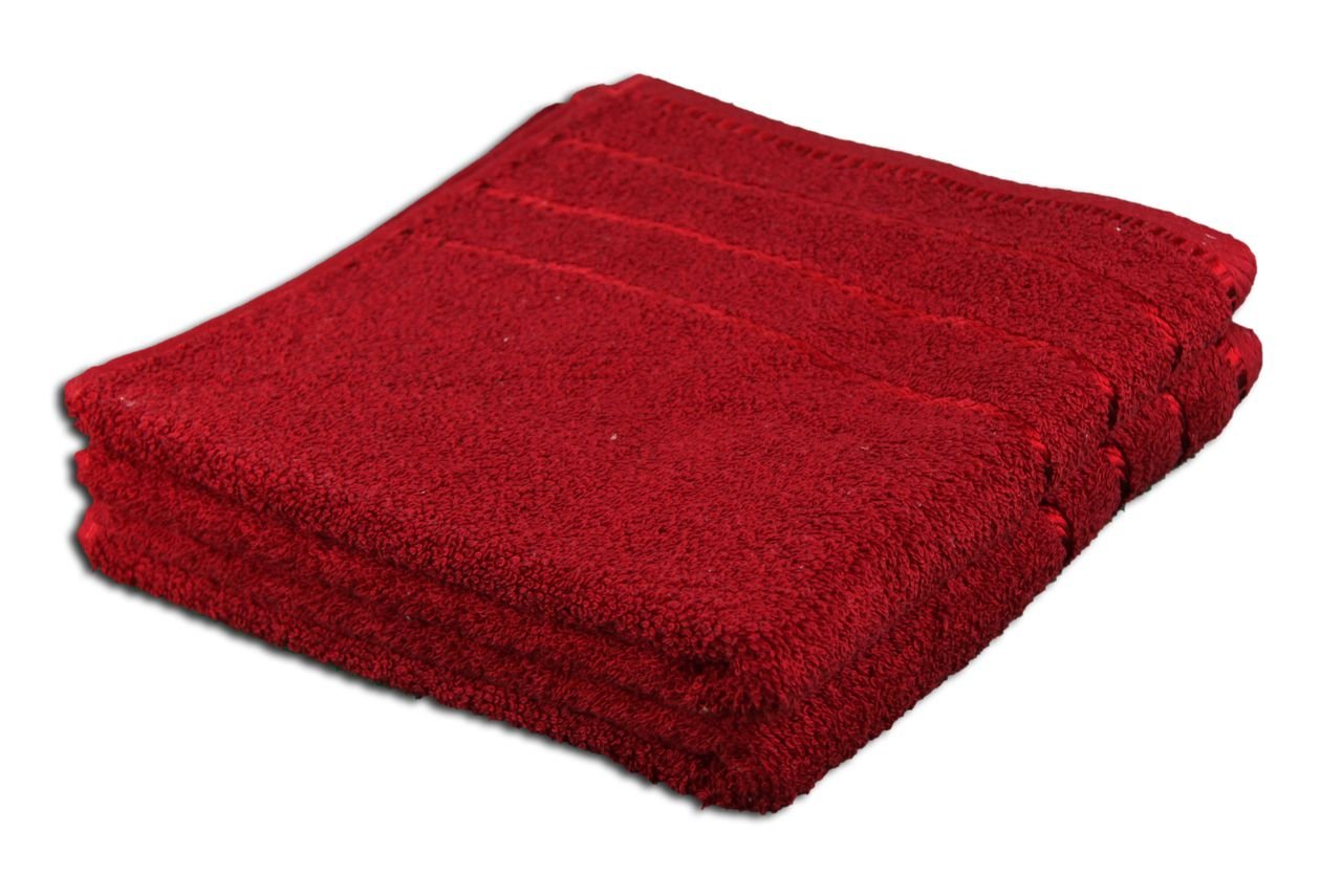 Gözze - Set of 4 Hand Towels, Berlin, 100% Cotton, 50 x 100 cm - Bordeaux