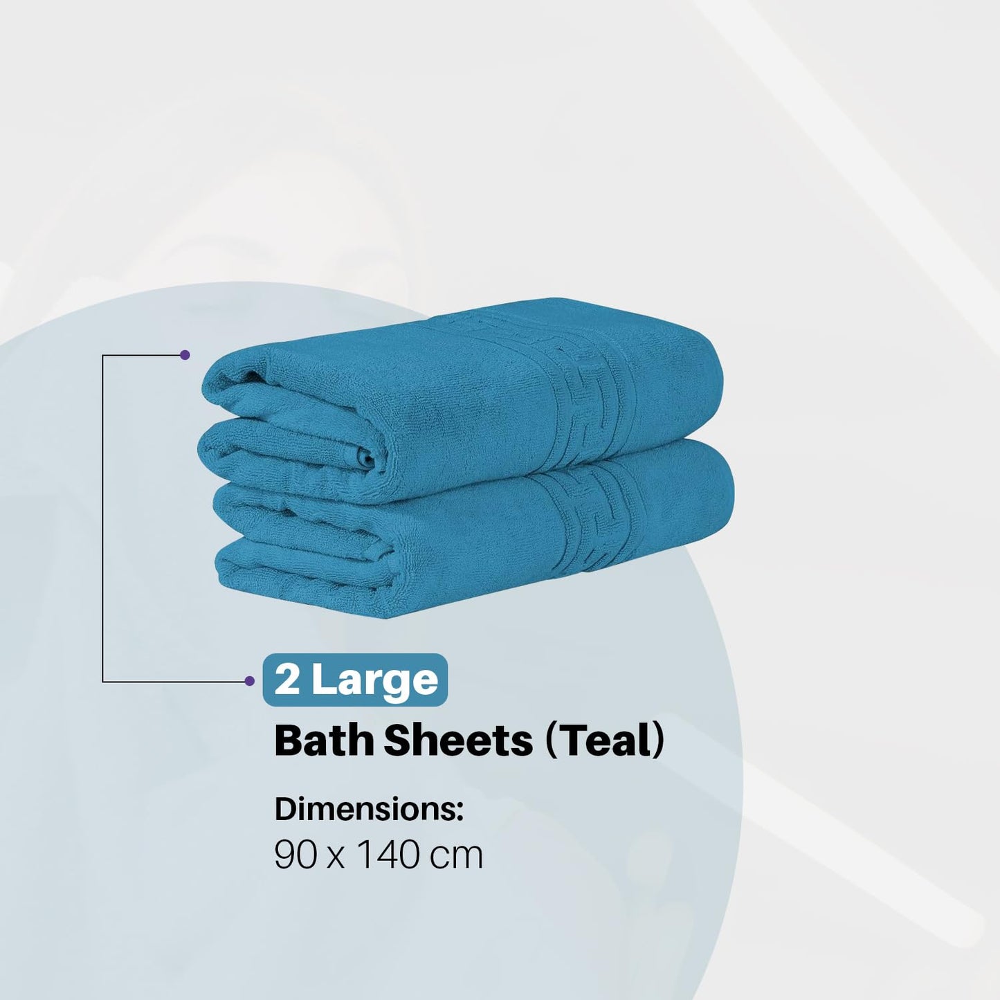 Indus Textiles Bath Sheets Large x 2-100% Egyptian Ring Spun Cotton Highly Absorbent and Soft