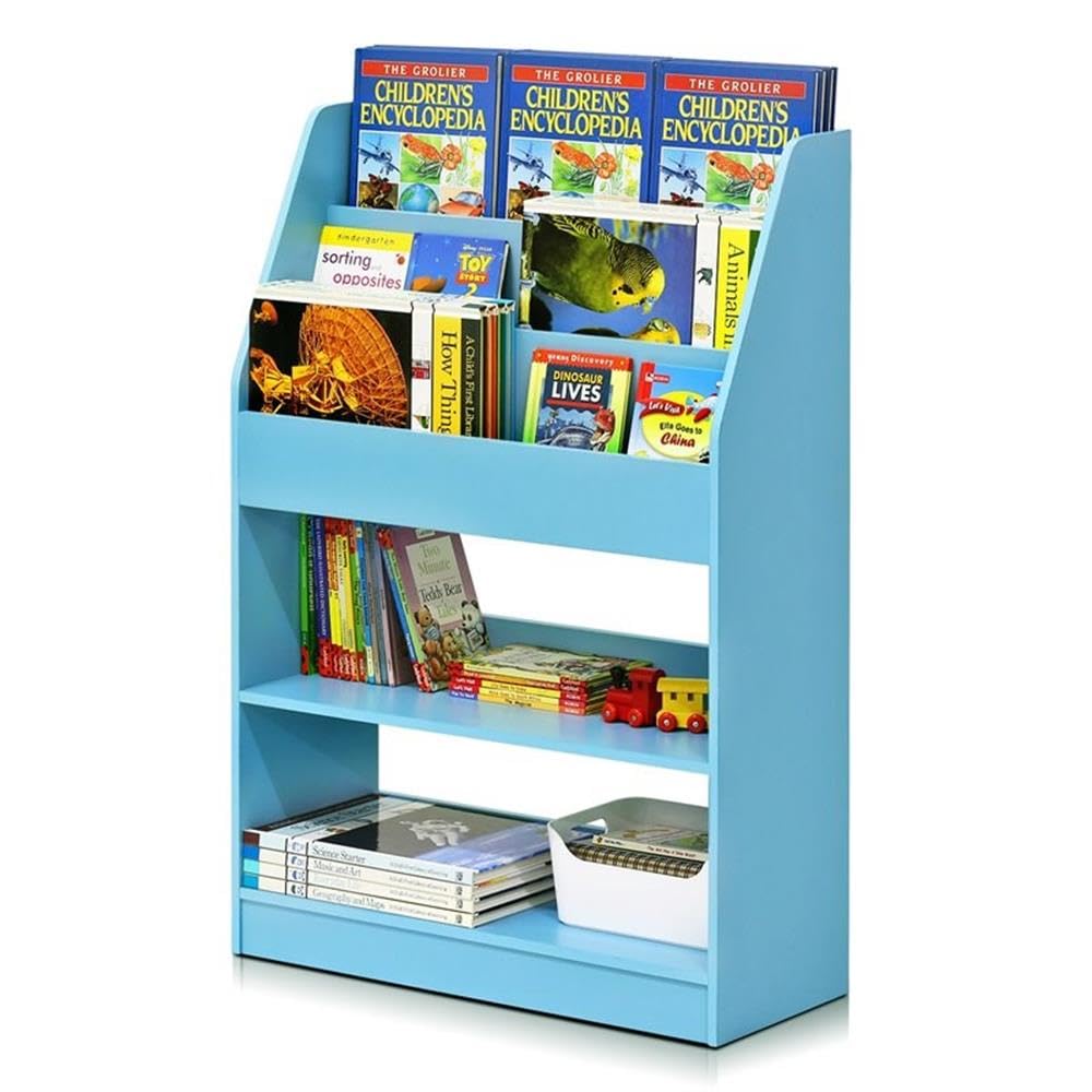 Furinno LOVA Book Shelf, 5-Tier Magazine Bookshelf, Bookcase with Open Shelves Storage, 9.4 x 24.6 x 37, for Living Room, Bedroom, Home Office