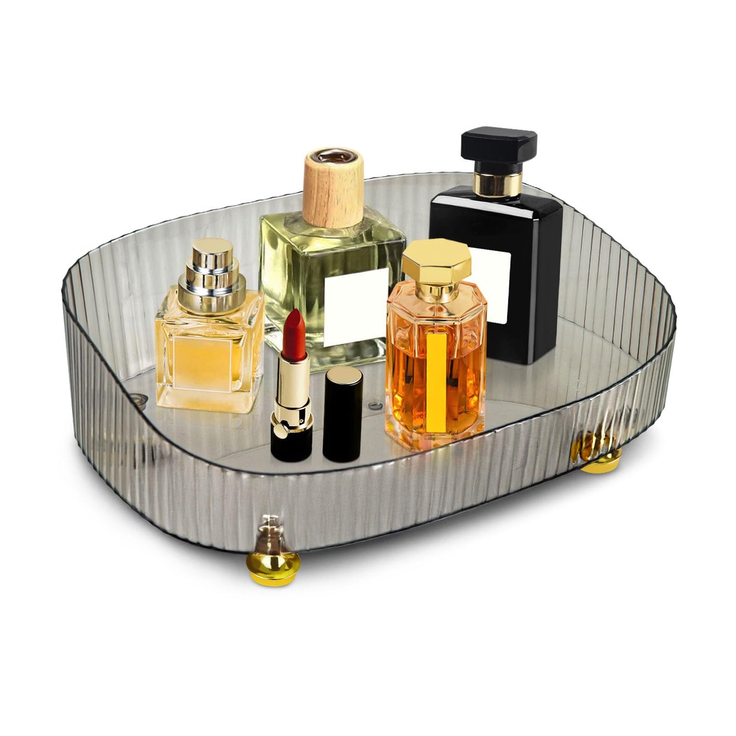 Mulaibdin Perfume Tray for Dresser, Perfume Organiser Tray Plastic, Bathroom Trays for Toiletries, Decorative Trays for Vanity,Bedroom