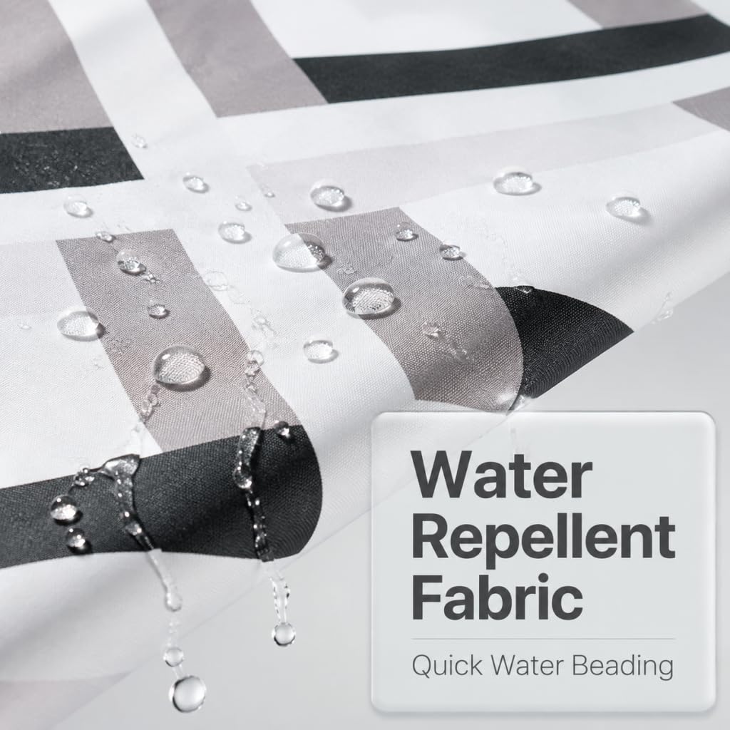 Lkw Ogechi Waterproof Shower Curtain for Bathroom, Mildew Proof Resistant Polyester Fabric Bathtub Curtain