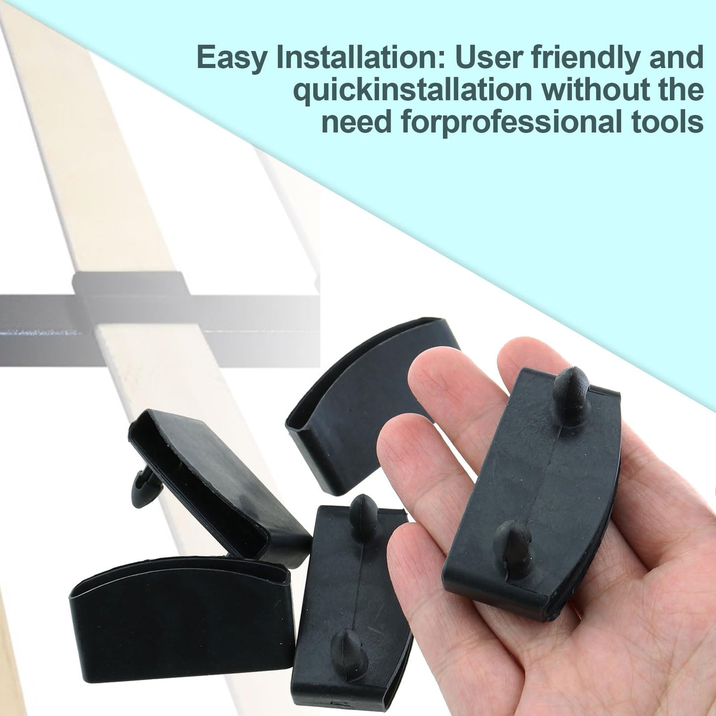 iwiio 12Pcs Bed Slat Holders, Bed Slat Caps, Side and Center Bed Slats Holders Replacement for Single, Bed Slats Cover for Holding Securing Wooden