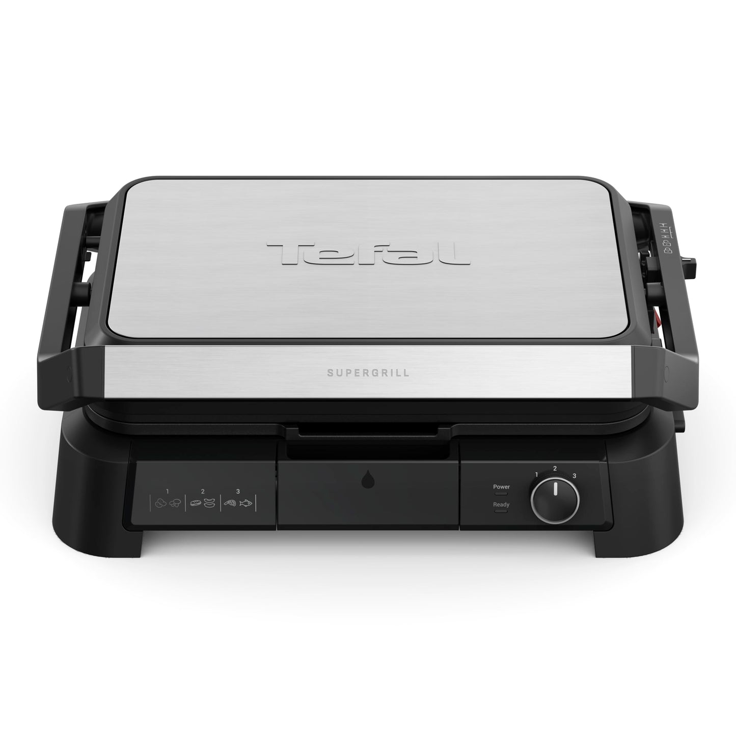 Tefal SuperGrill 3in1 XL, Indoor Grill, BBQ, Oven Style, Panini, Adjustable Temperature, XL Surface, Dishwasher Safe, Non Stick Plates, Stainless