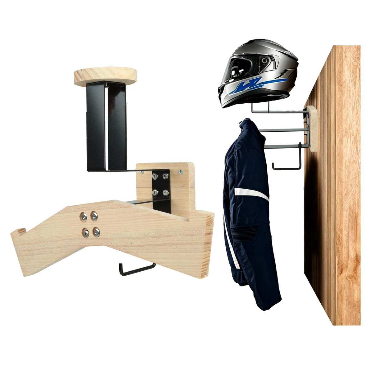 Cokritsm Wall Mount Helmet Holder with Hook