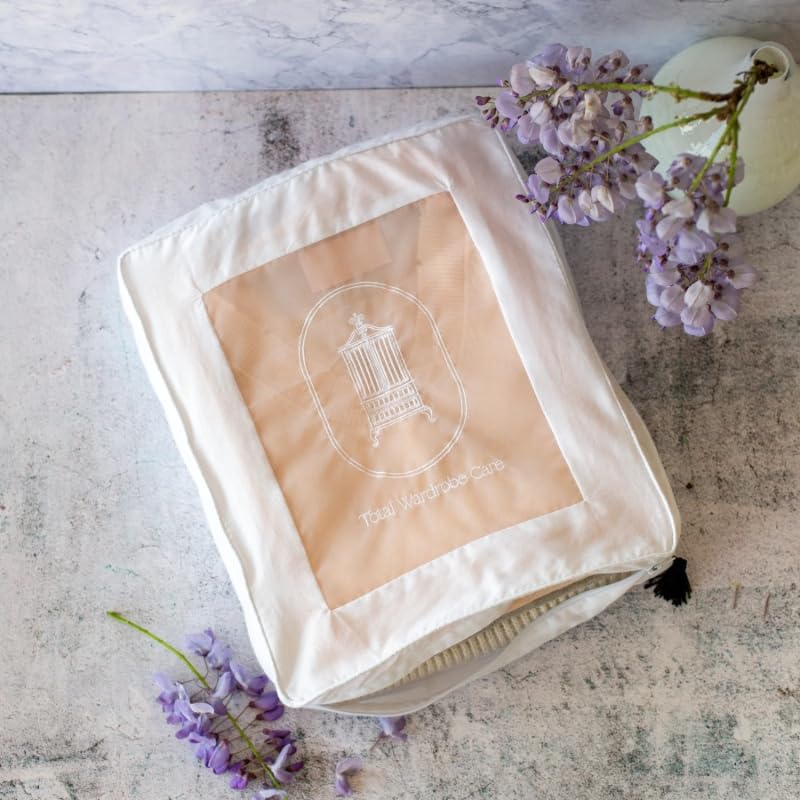 Total Wardrobe Care Cashmere Storage Bag Organiser. Anti-Moth, Breathable, Soft, Zipped Storage Bag To Protect Your Clothes From Dust