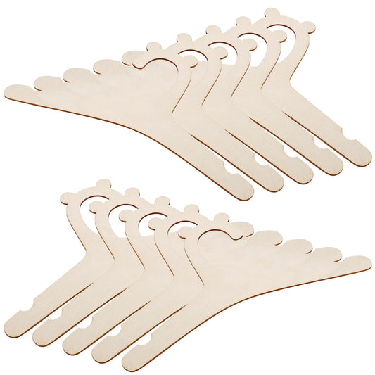 10 Pcs Baby Hangers, Wooden Baby Coat Hangers with Cute Bear Ears, Cute Toddler Infant Children Kids Clothes Hanger