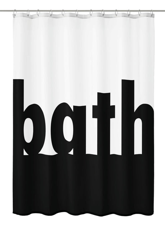 Kleine Wolke Shower Curtain, Polyester, Black White, 180x200 cm