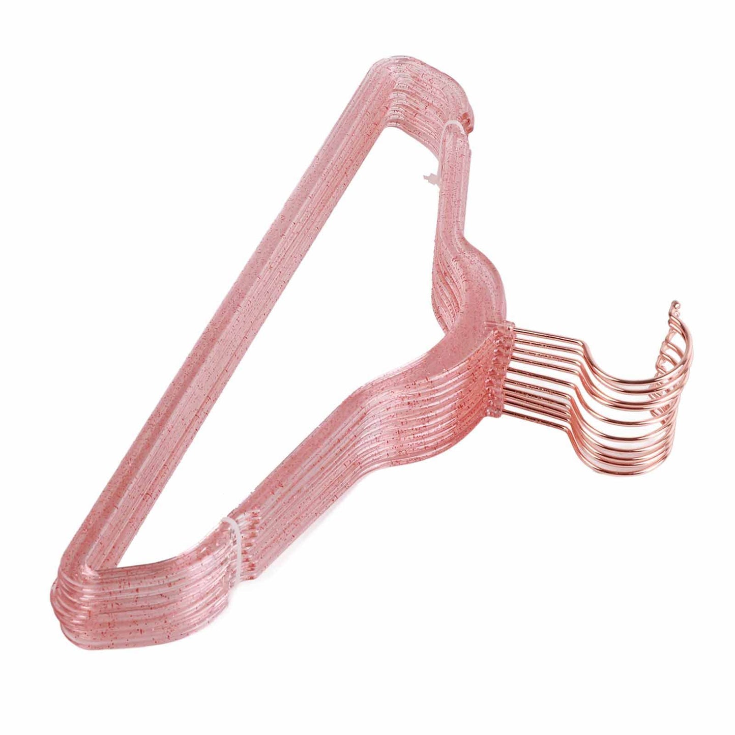10Pcs Transparent Glitter Hangers Crystal Seamless Clothes Racks