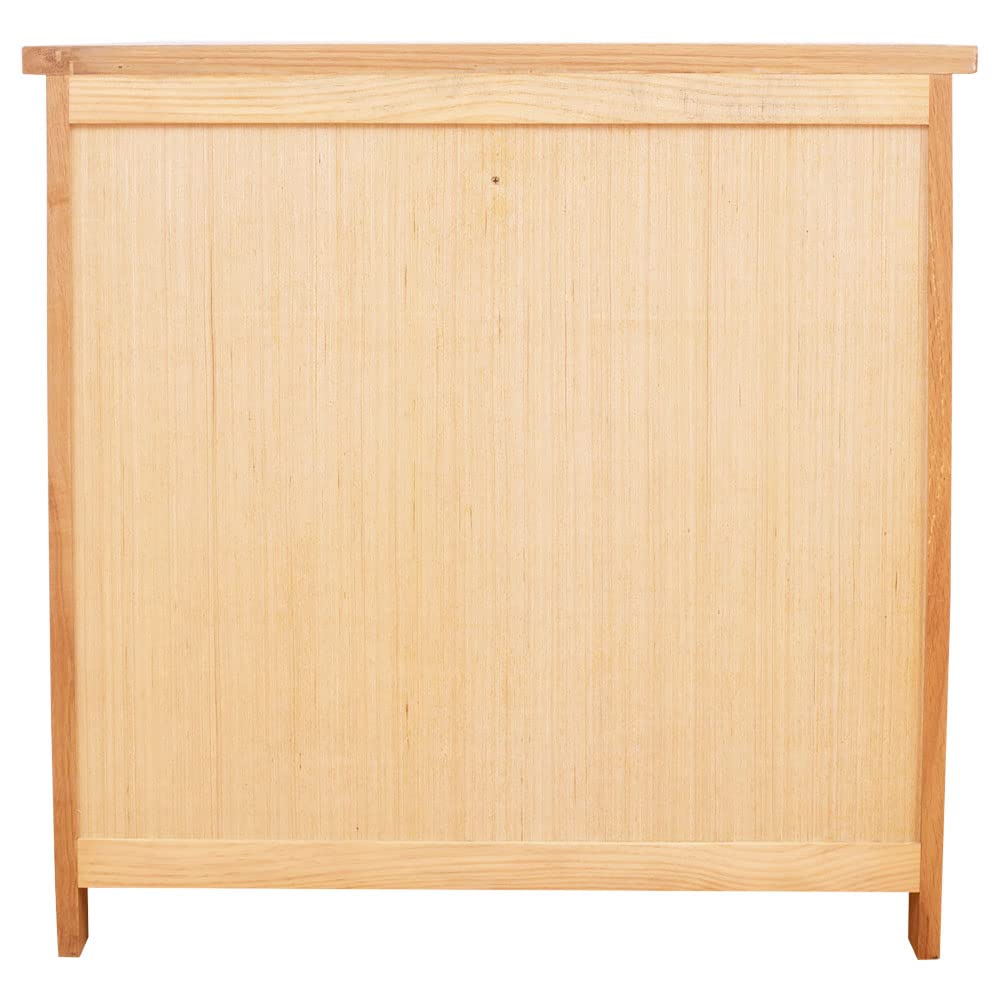 Aurotrice OAK Small Sideboard Living Room Storage 2 Doors 2 Drawers Mini Sideboard Natural