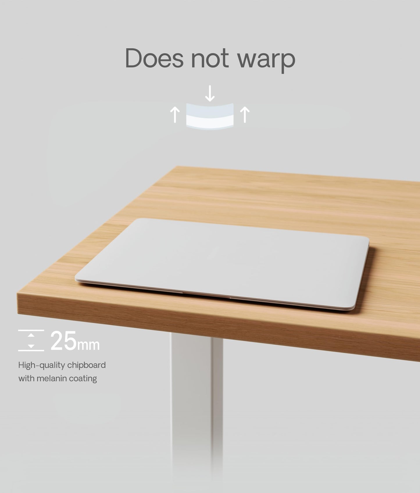 Desktronic Table Top 120 x 60 cm Desk Top - Perfect for Height-Adjustable Desks, Dining Tables and More - Made in Europe