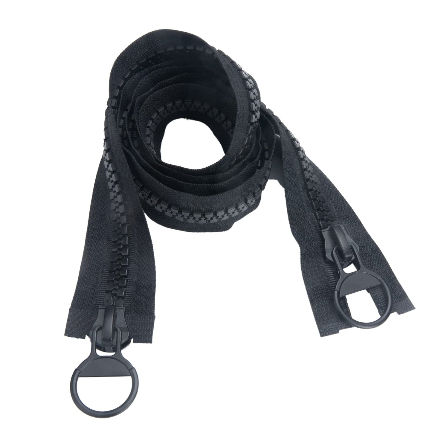 Zip Plastic 2 Way 80 cm #15 Large Divisible Black Zip for Coat Down Jacket Jackets TXZWJZ (80 cm, 2 Ways) (LL-80)