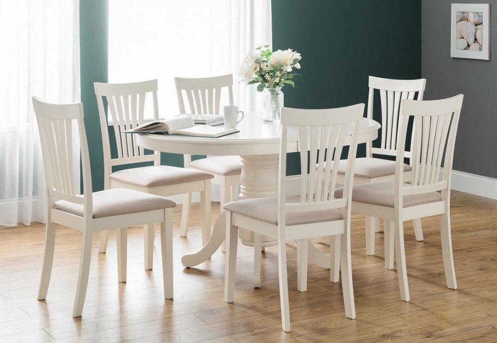Julian Bowen Stanmore Extending Dining Table, Ivory - H75xW138xD100cm