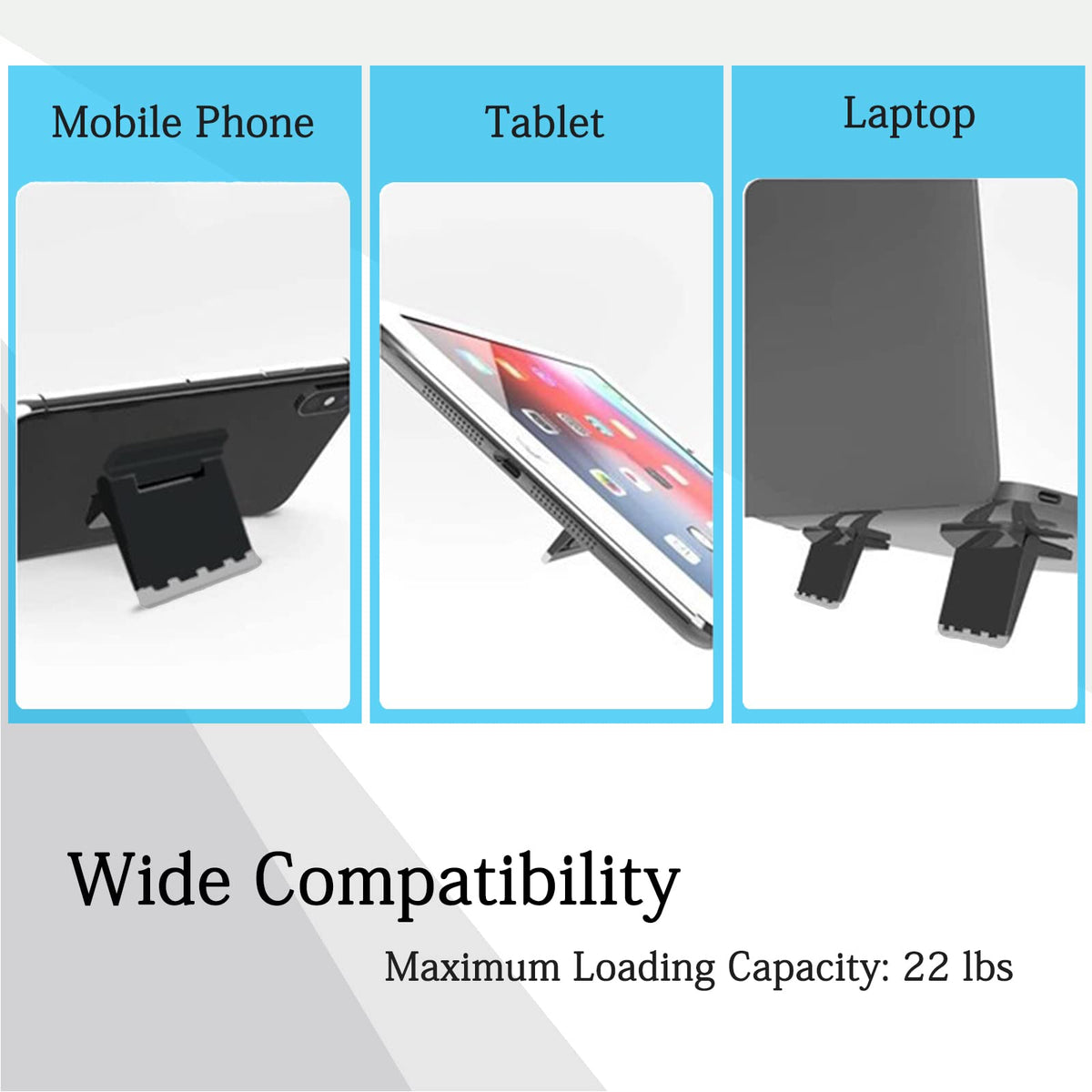 MICREEN 2PCS Portable Computer Keyboard Riser, Invisible Plastic Keyboard Feet, Mini Laptop Tilt Stand for Desk Black