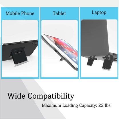 MICREEN 2PCS Portable Computer Keyboard Riser, Invisible Plastic Keyboard Feet, Mini Laptop Tilt Stand for Desk Black