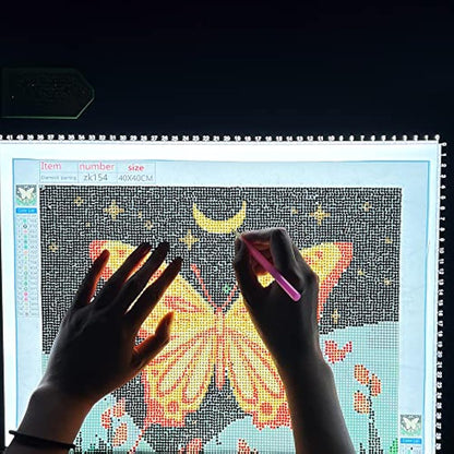 HSK A3 Artist tracing Light Box Copy Table, 12V1A Adapter Power Dimmerable 6000 Lux Lock Button Artcraft Light Pad for Tatto Drawing, Sketching, Animation,Diamond Painting