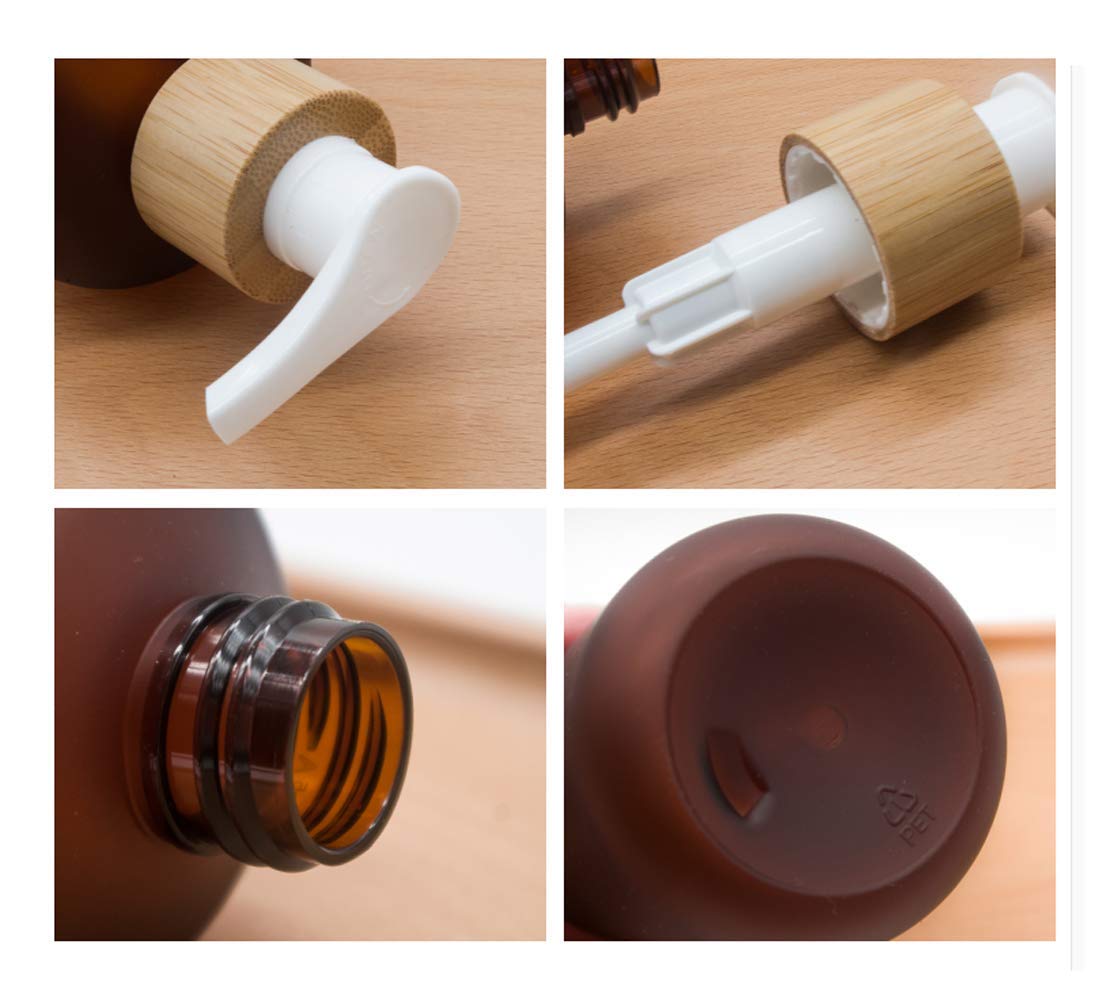 Bamboopack 2 Pack 250ml/8oz Empty Plastic Pump Bottle Toiletries Dispenser Soap Lotion Dispenser Containers Bath Accessories with Lotion Pumps