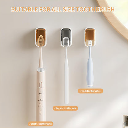 Wall Mounted Toothbrush Holders for Bathroom,Strong Self Adhesive