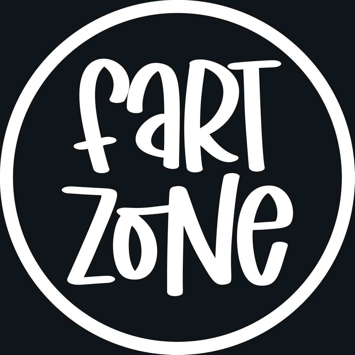 Fart Zone Cute Stickers - Bathroom Décor - Toilet Sticker - Waterproof, Toilet Lid Decal - Bathroom Wall Art - Funny Car Decal White