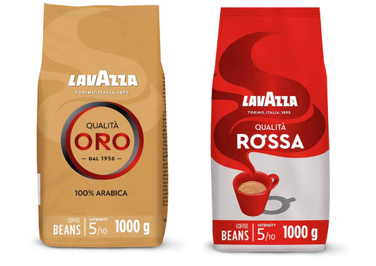 Lavazza, Qualit? Rossa & Qualit? Oro, Coffee Beans, Intensity 5/10, Medium Roast, 1kg x2